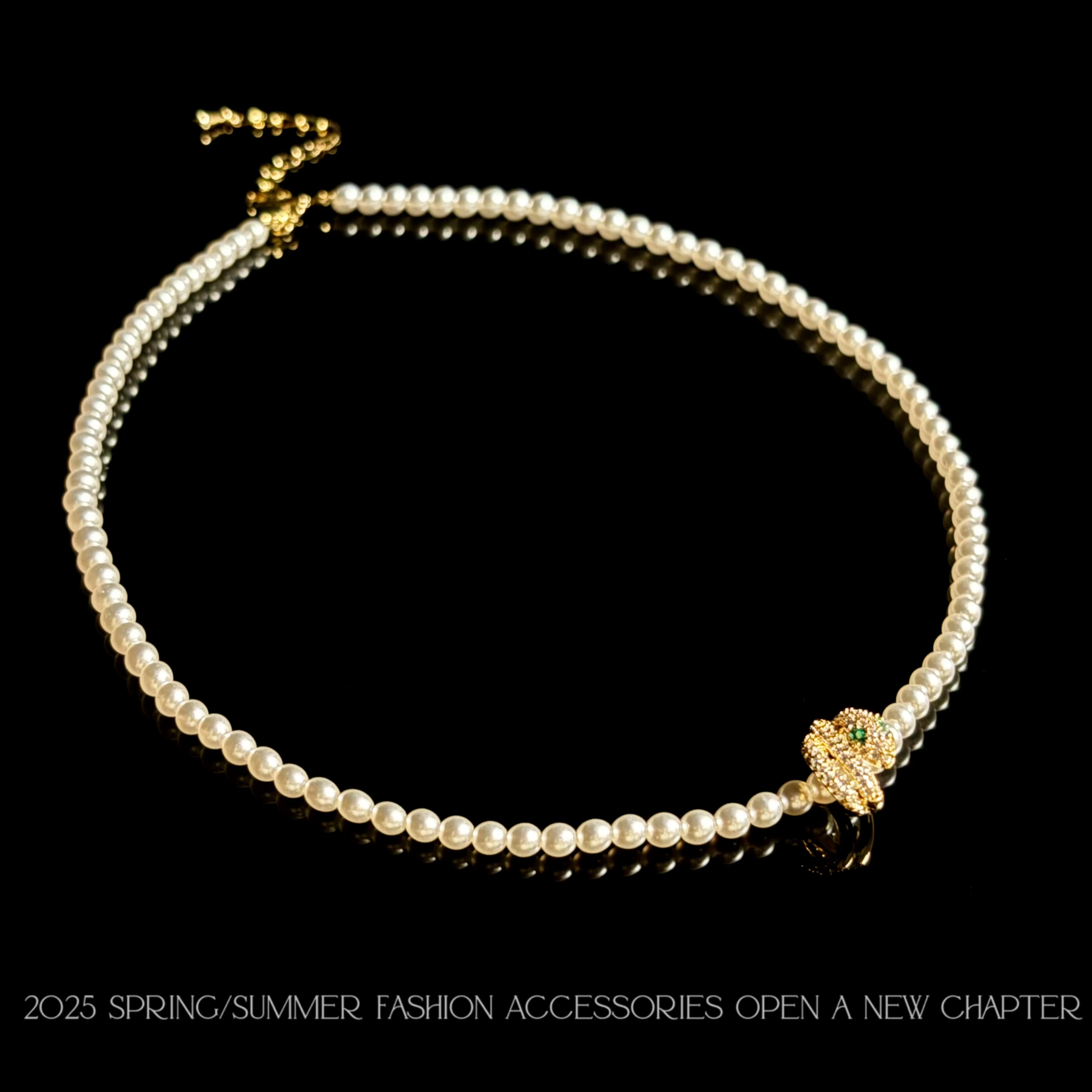 铜合金项链  镀k金 2025款C6485【金蛇吐珠】AUYING MUMU 项链