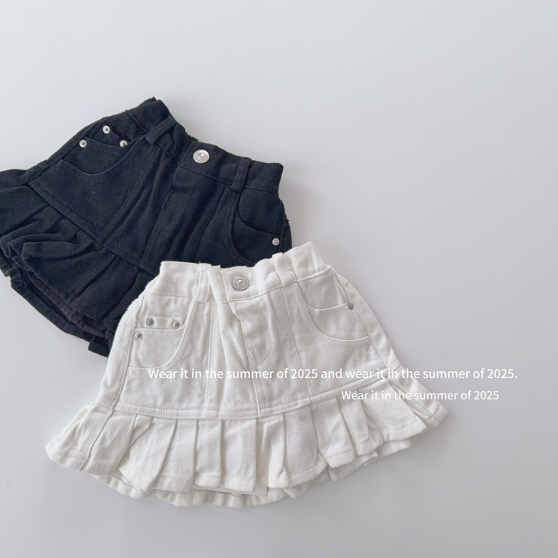 TUANTUAN 2025女童新款洋气裤裙半身裙女宝宝韩版高腰显瘦短裙裤