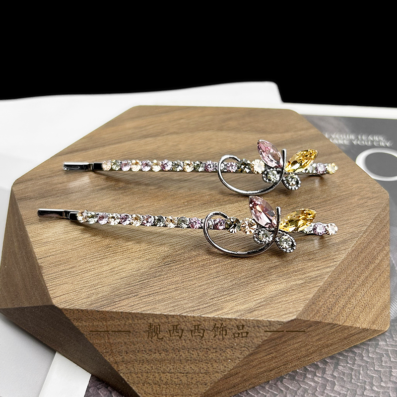 【LXX靓西西】8120 精致蝴蝶减龄感8厘米一字夹一对装