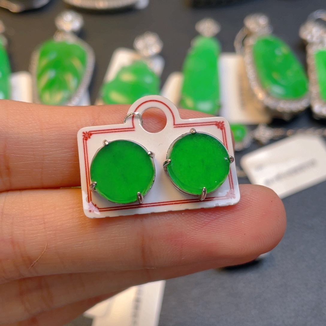 翡翠银S925镶嵌颈饰