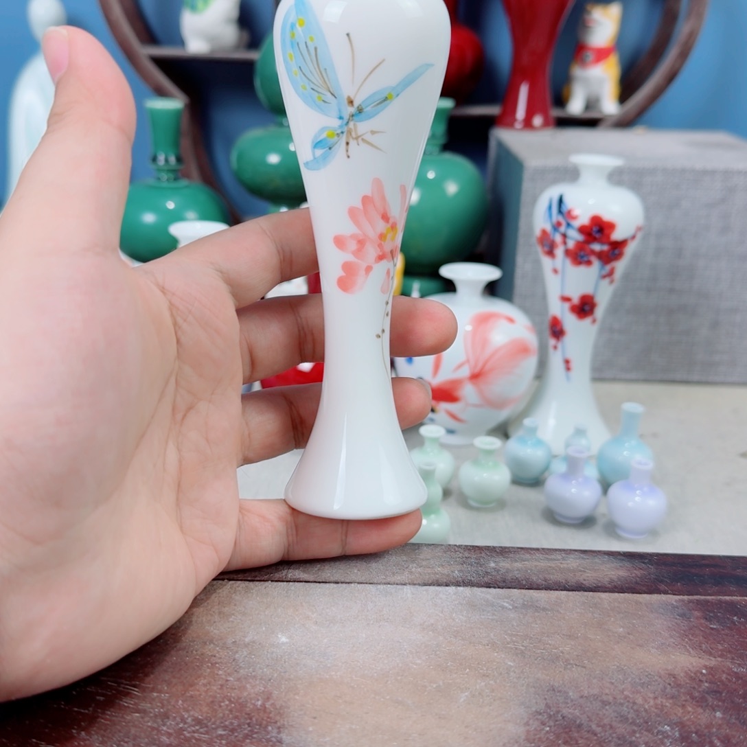 陶瓷手工小花器摆件