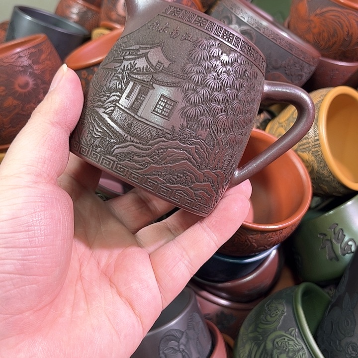 茶杯紫砂全手工紫砂主任杯