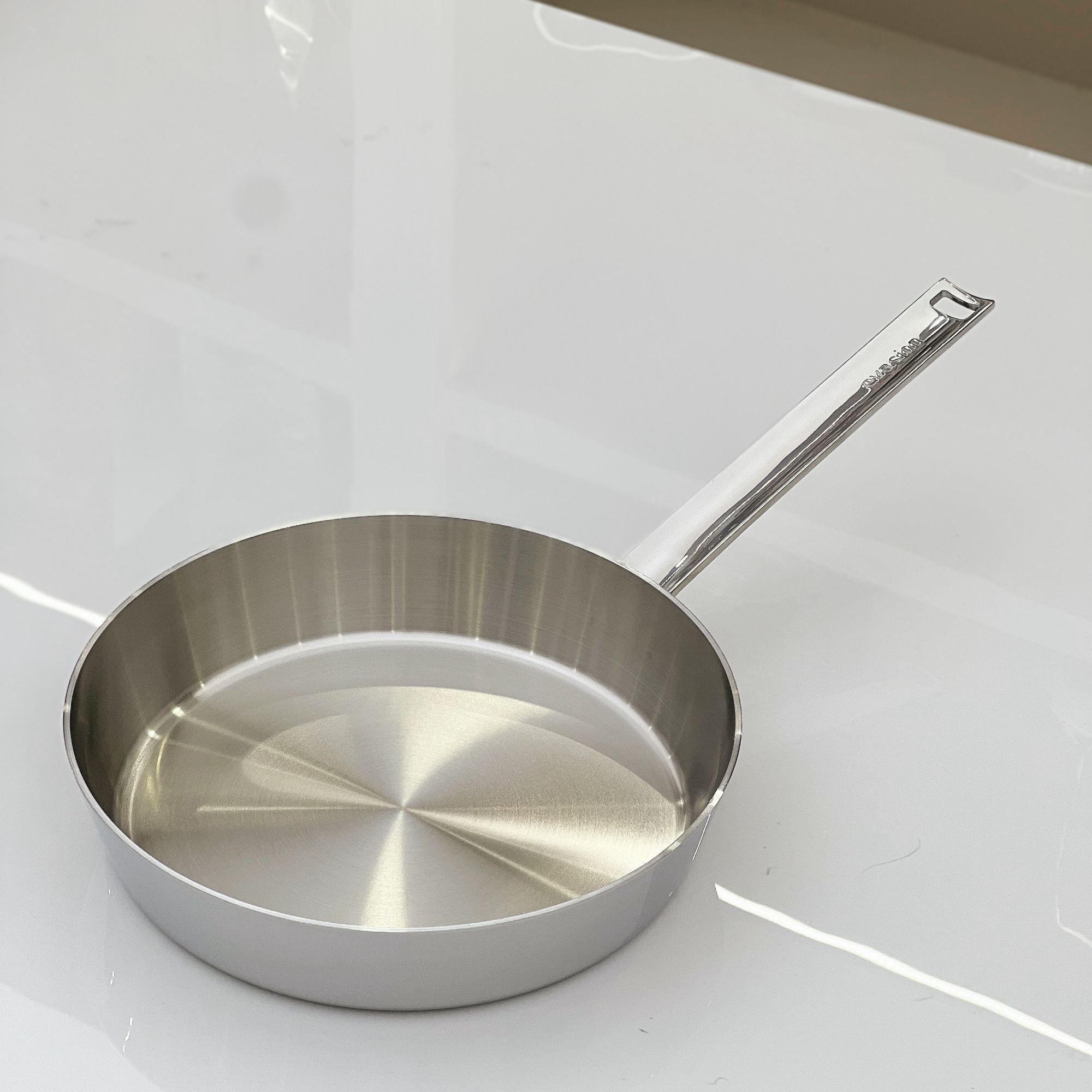 【26cm】18/10不锈钢eva斜身煎锅平底锅不粘锅煎蛋锅加厚炒锅烙饼锅