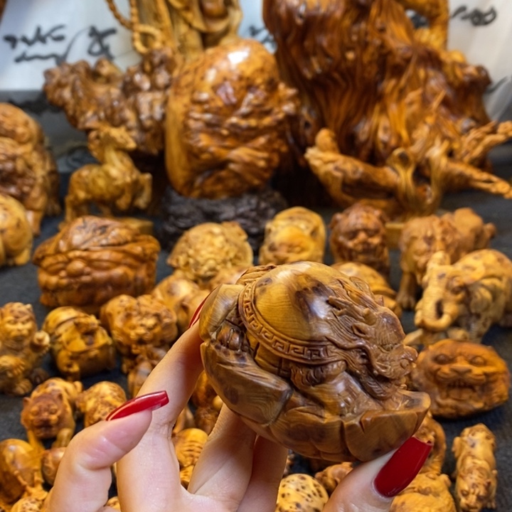 哦****崖柏龙龟蛋手把件手把件