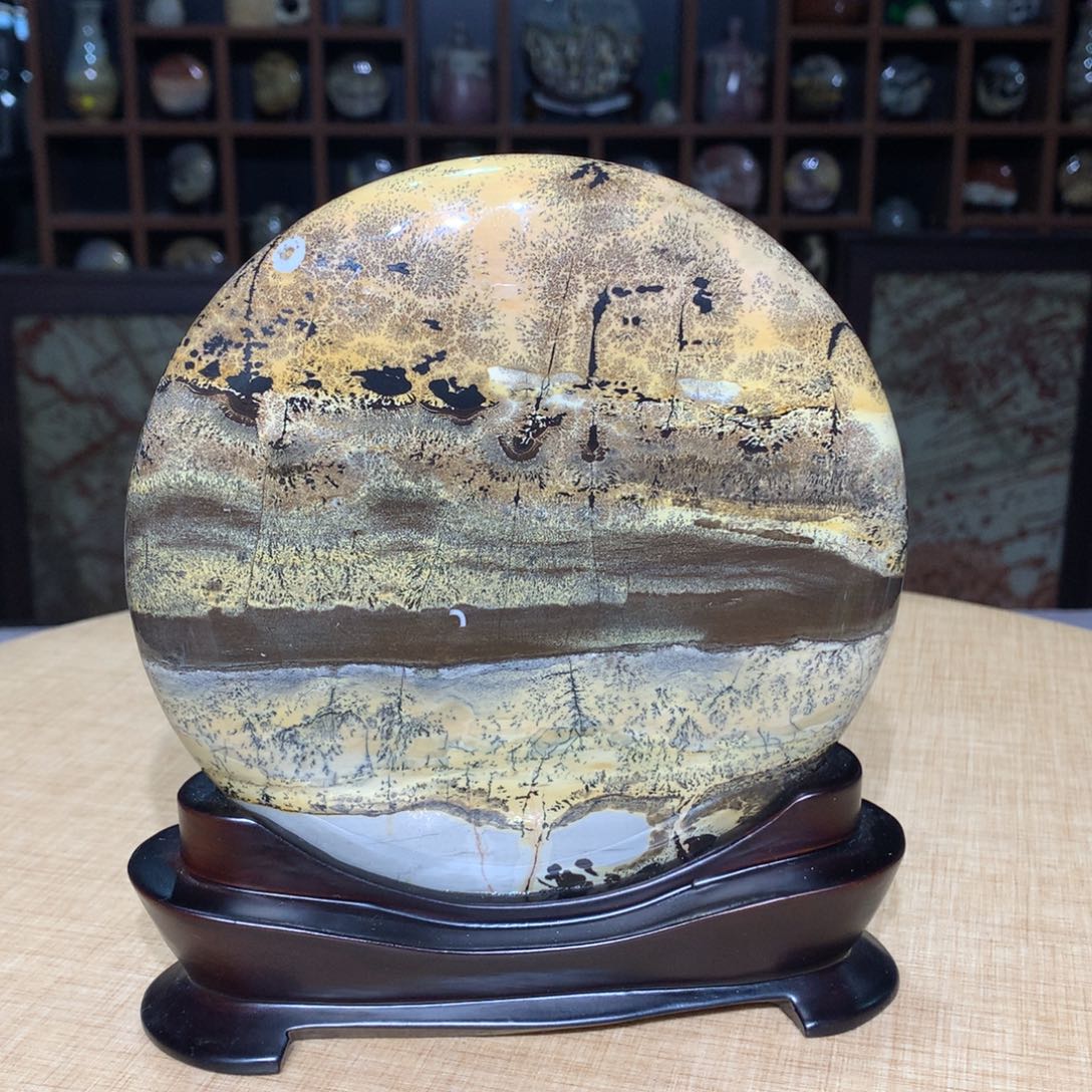 紫砂广西国画石摆件，收藏观赏