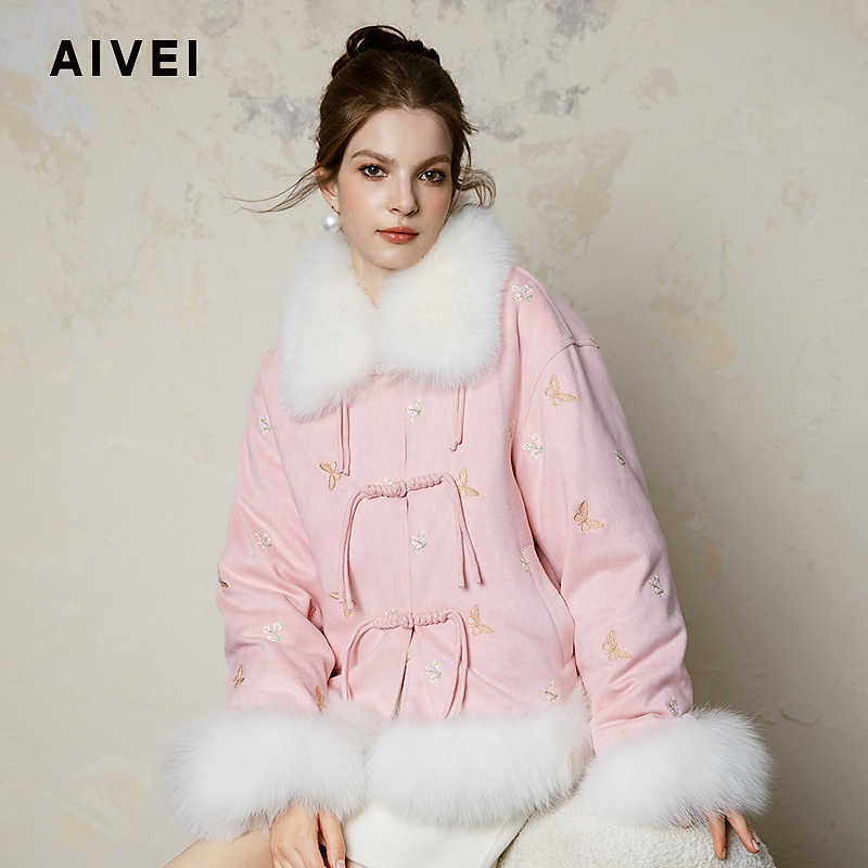【陈大可专属】AIVEI欣贺艾薇冬年轻款国风盘扣羽绒服R768706A