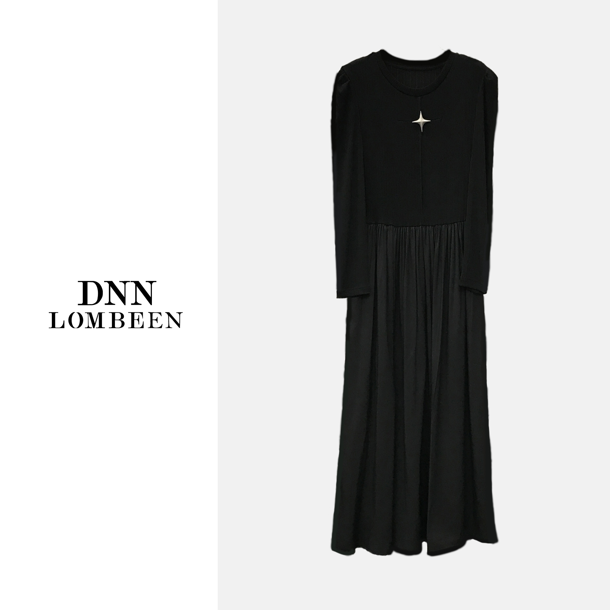 DNN LOMABEEN1656# 简欧拼接时尚气质设计师女装连衣裙