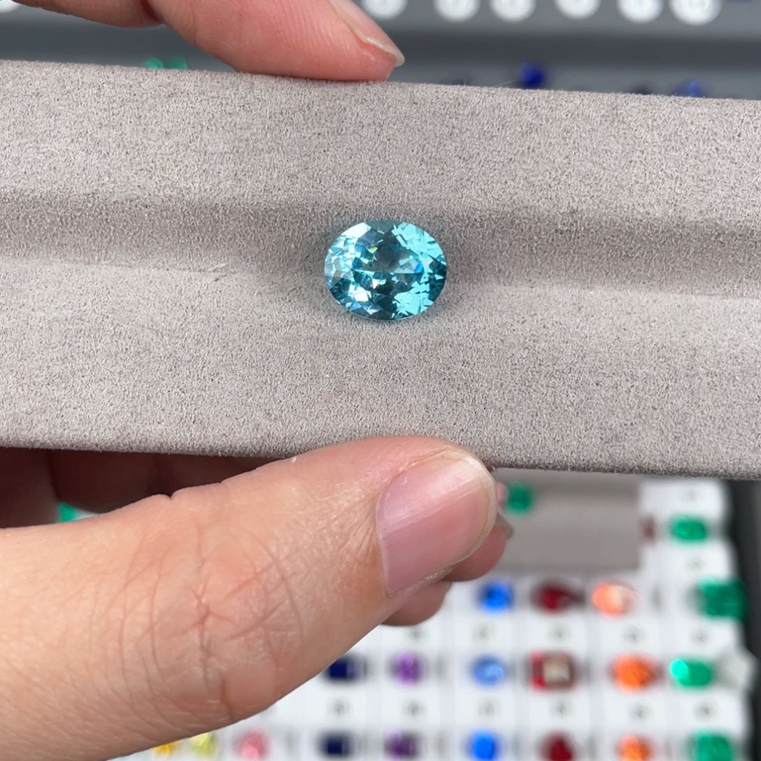 合成(培育)蓝宝石裸石未镶嵌文*x5.2克拉