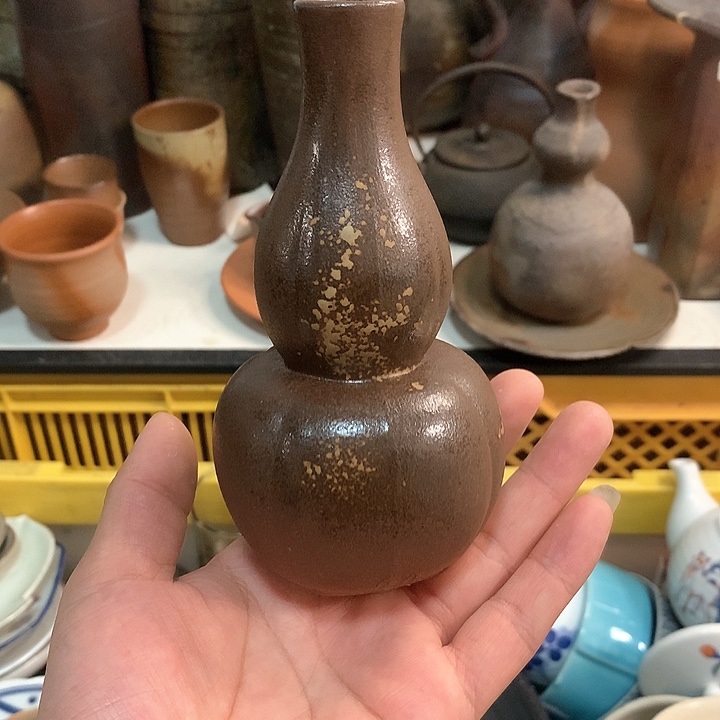 备前烧花瓶一个备前烧