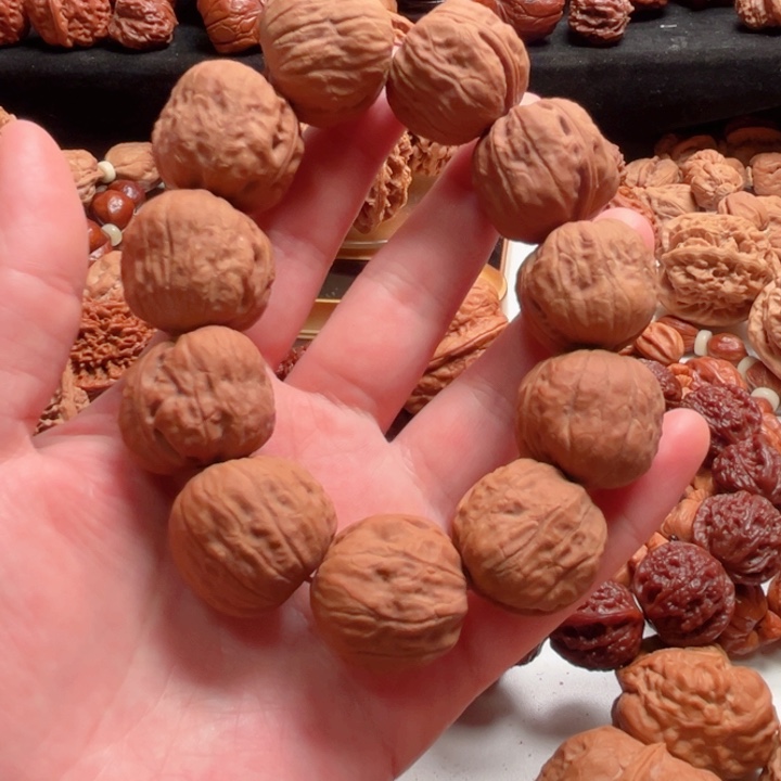 把件文玩核桃24尺寸寿星脑袋元宝手串