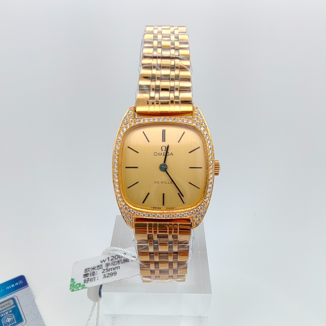 95新 Omega/欧米茄  手动机械后钻25mm/公价32999/w12083