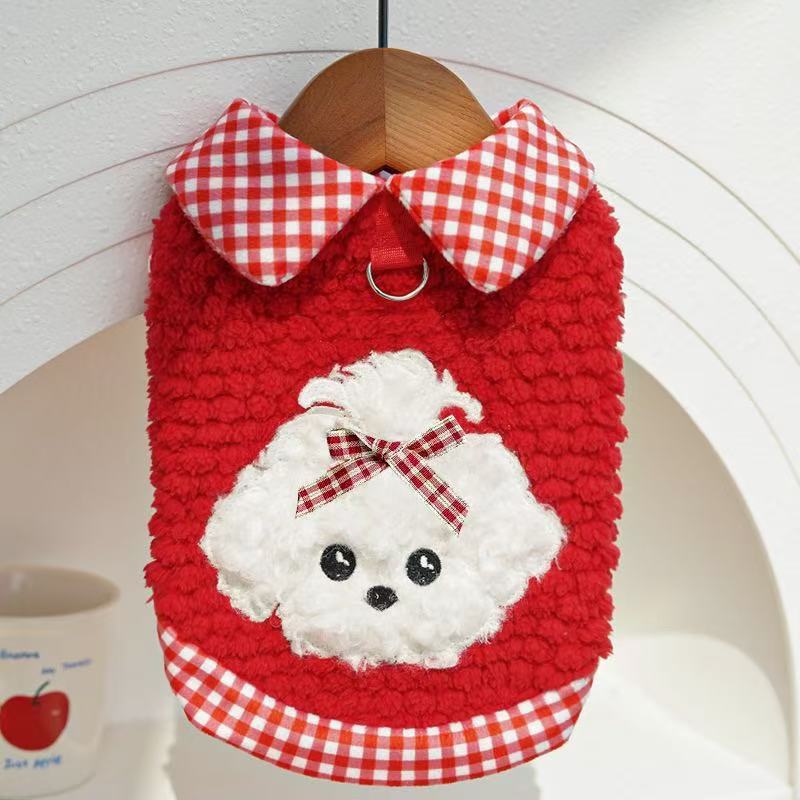 狗狗衣服中小型犬秋冬保暖宠物泰迪比熊柯基小狗猫咪衣服加绒背p