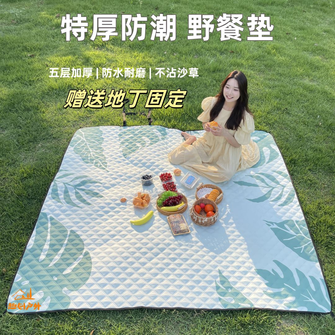 户外地垫超声波防水防潮垫升级特厚野餐垫春游草坪露营垫子