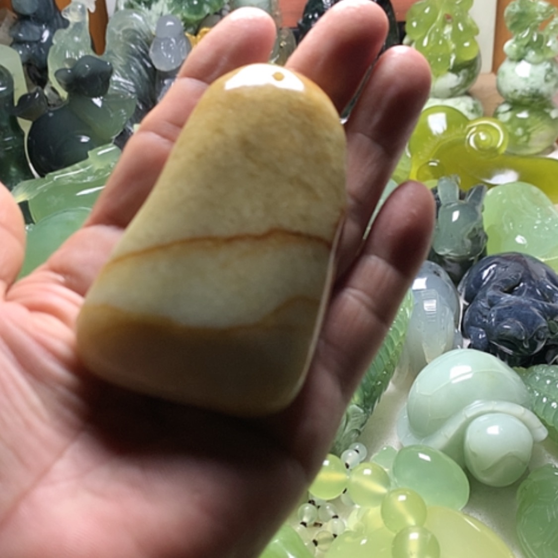 【闪购商品】合金蛇纹石玉颈饰