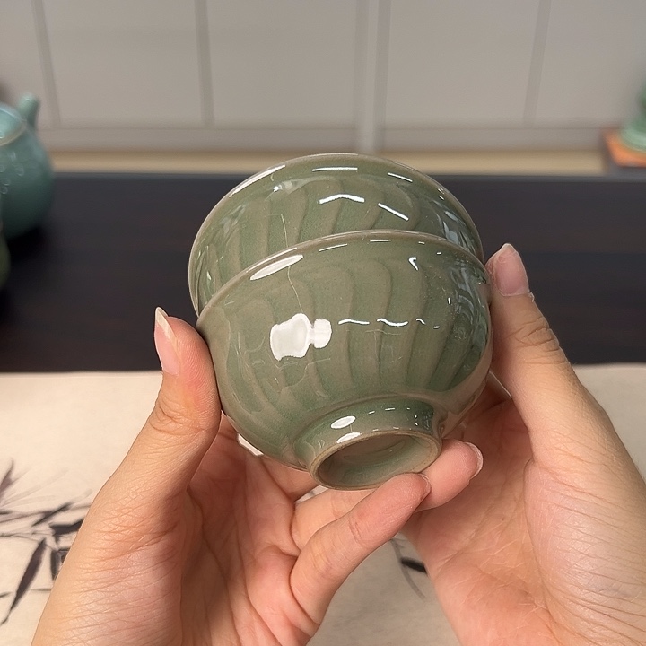 龙泉云间青瓷小米茶器