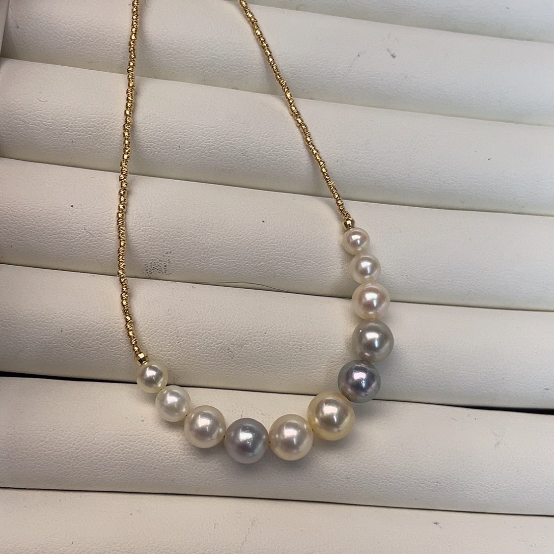 银S925镶嵌颈饰海水珍珠