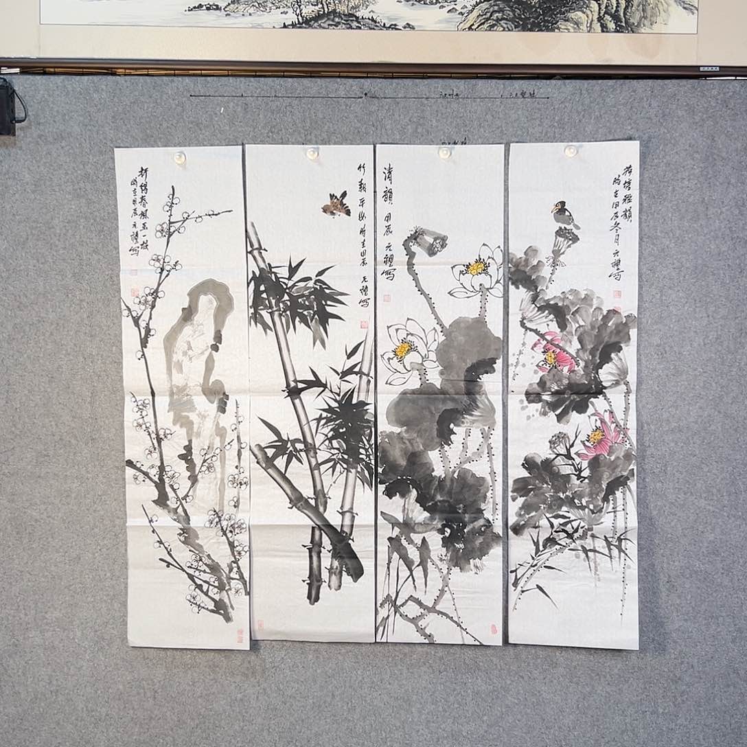 国画580 花鸟在此处飞翔也有了