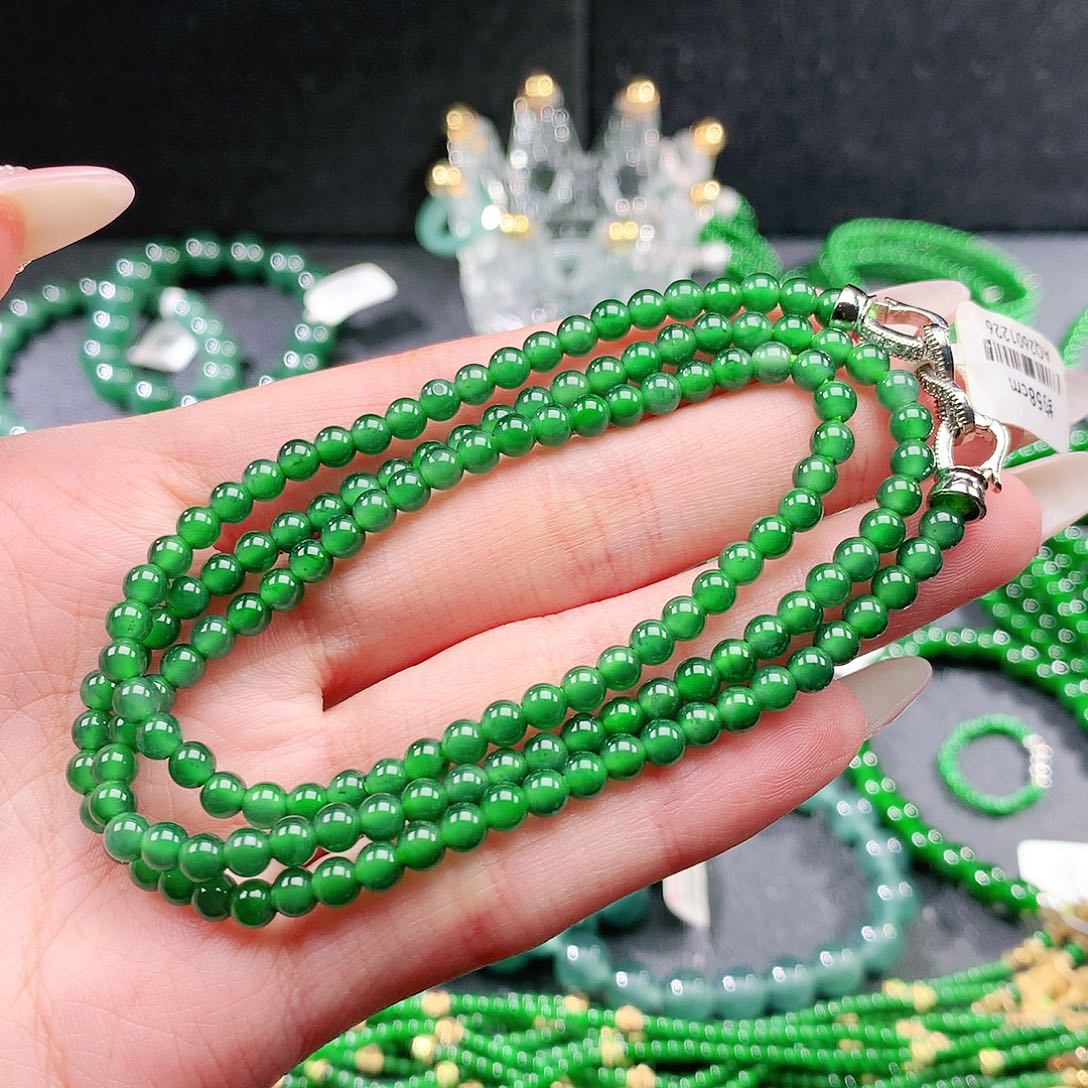 翡翠未镶嵌手链项链