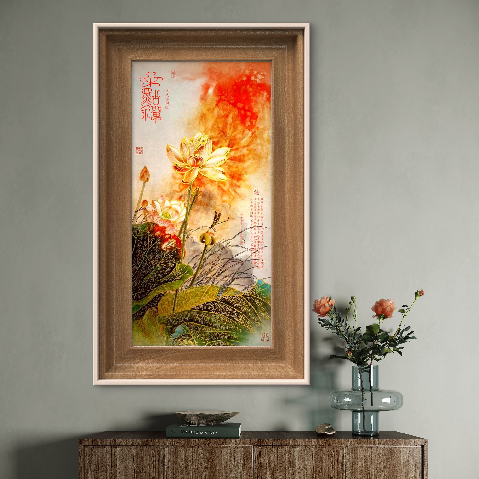 【宫彩手绘描金】孙海宁 手绘国画 —《半点禅》