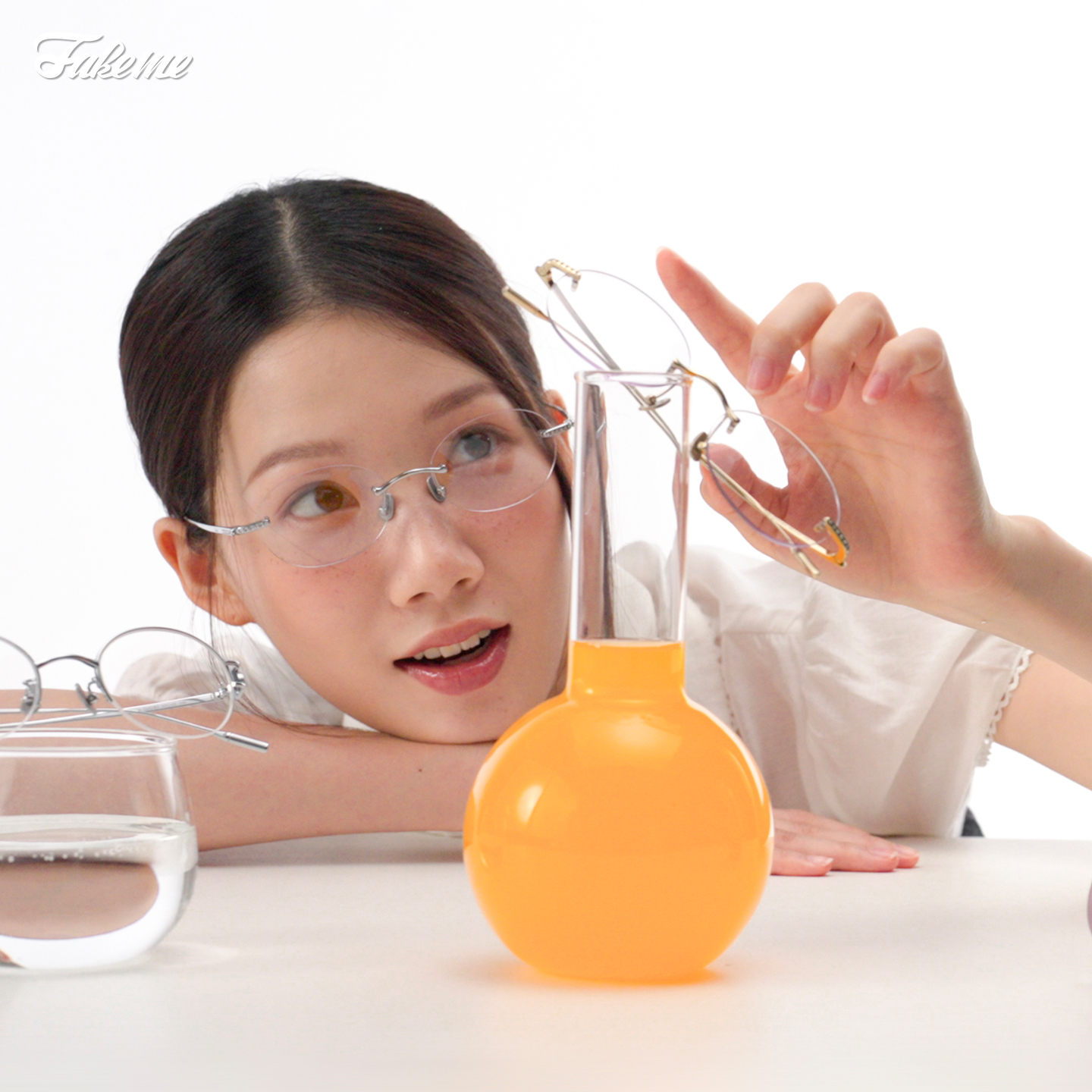 Fakeme2025新款潮流近视轻奢无框光学镜ins风素颜镜小冰镜 mary