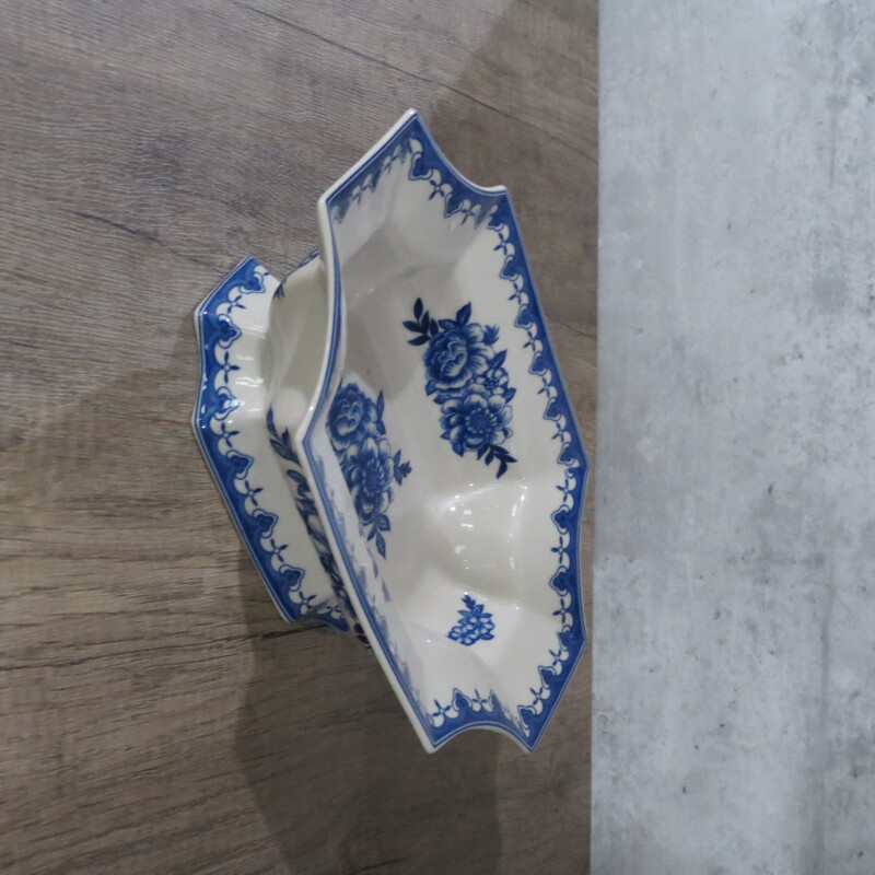 【老瓷】HJ06 花间系列 23*8cm  高脚果盘 高温瓷釉中