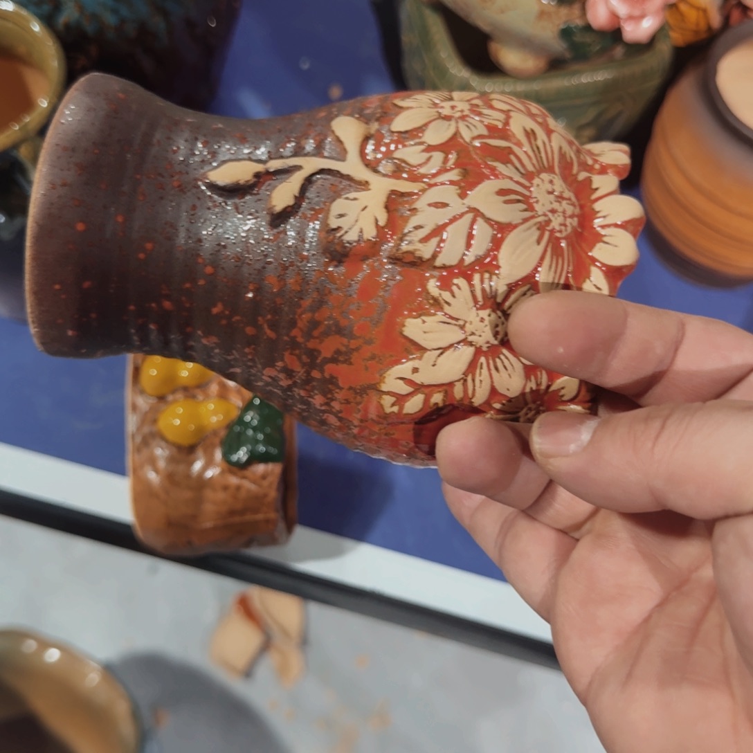 紫砂花盆粗陶盆醋