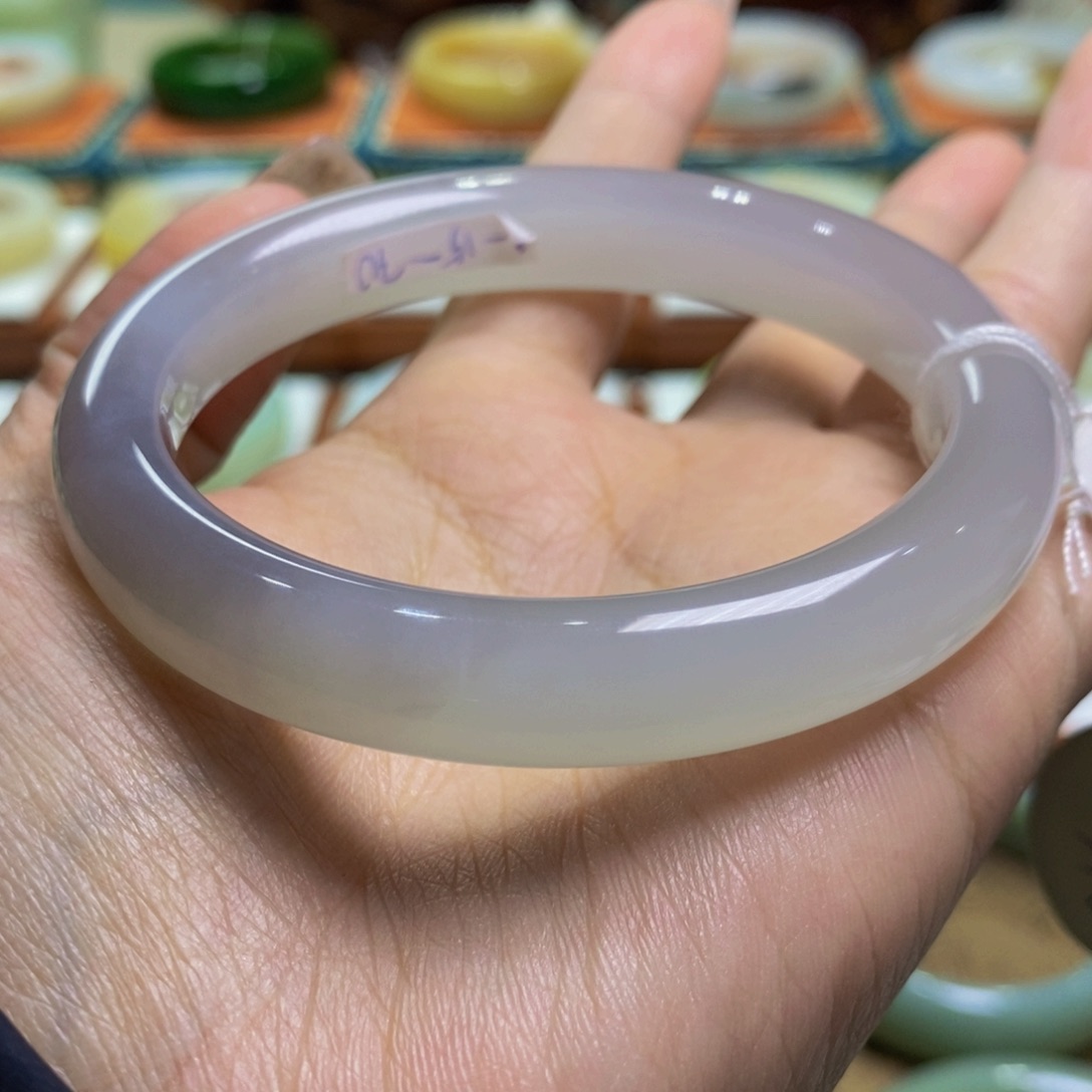 和田玉青海高冰紫58/59未镶嵌