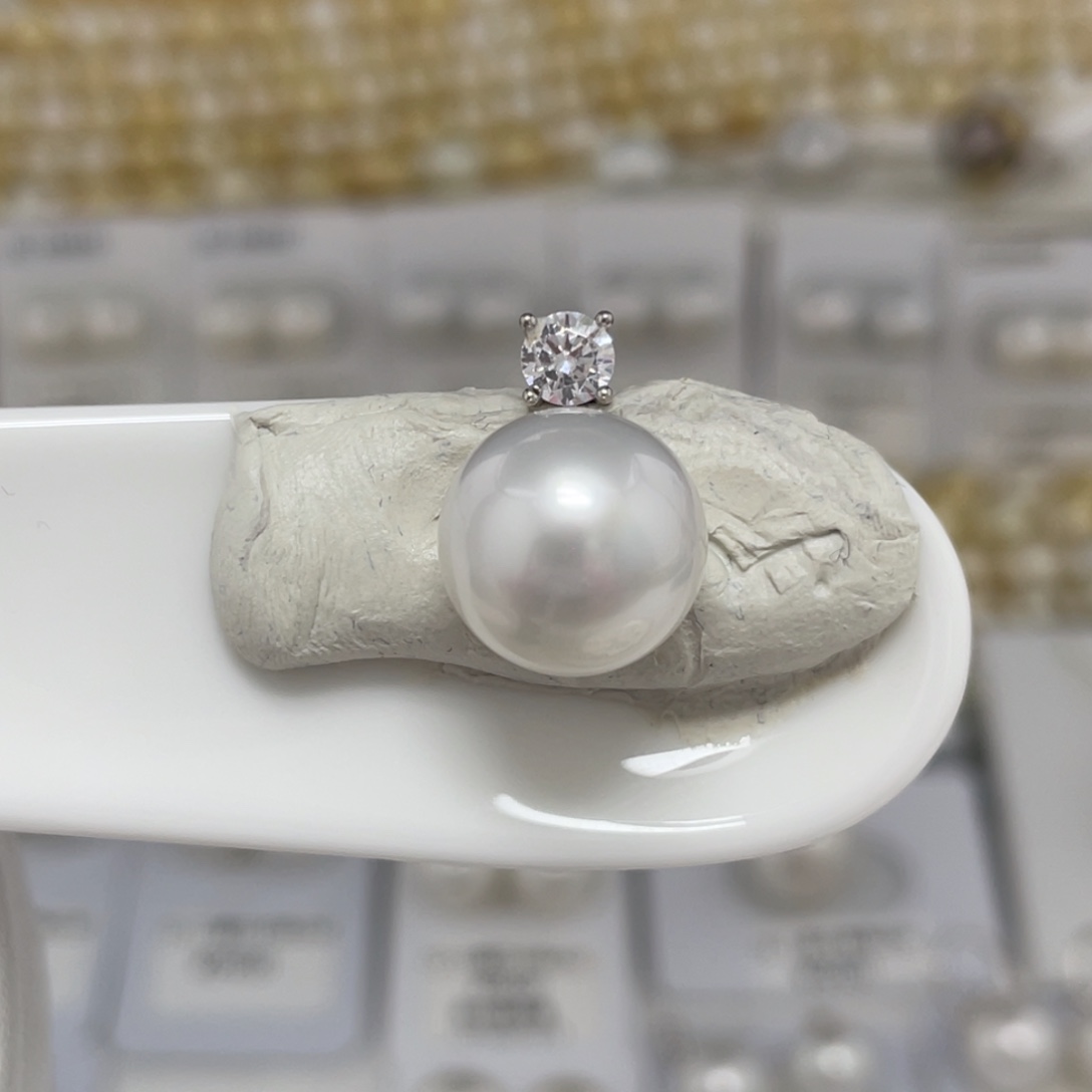 未镶嵌海水珍珠澳白单珠12-13