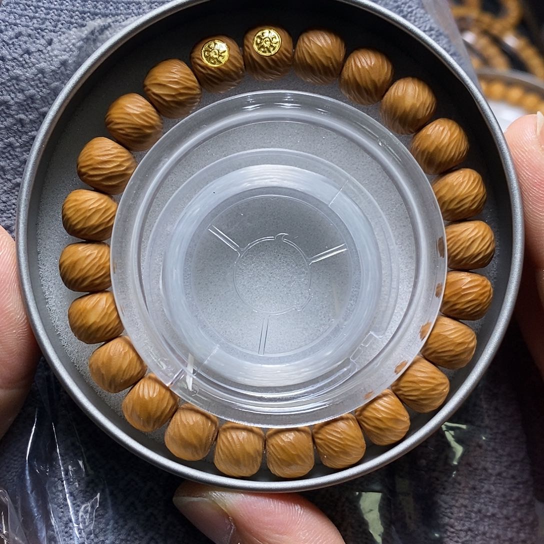 猴头核桃手串双18k金标毕业千刃云锦尺寸10左右全品71号