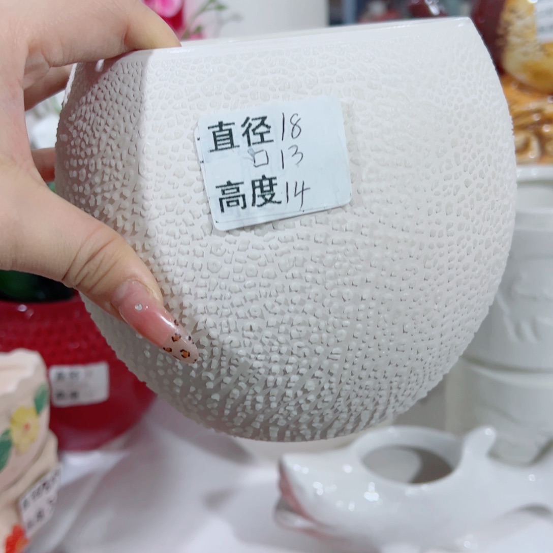 有孔，陶瓷花盆满10米包邮发货