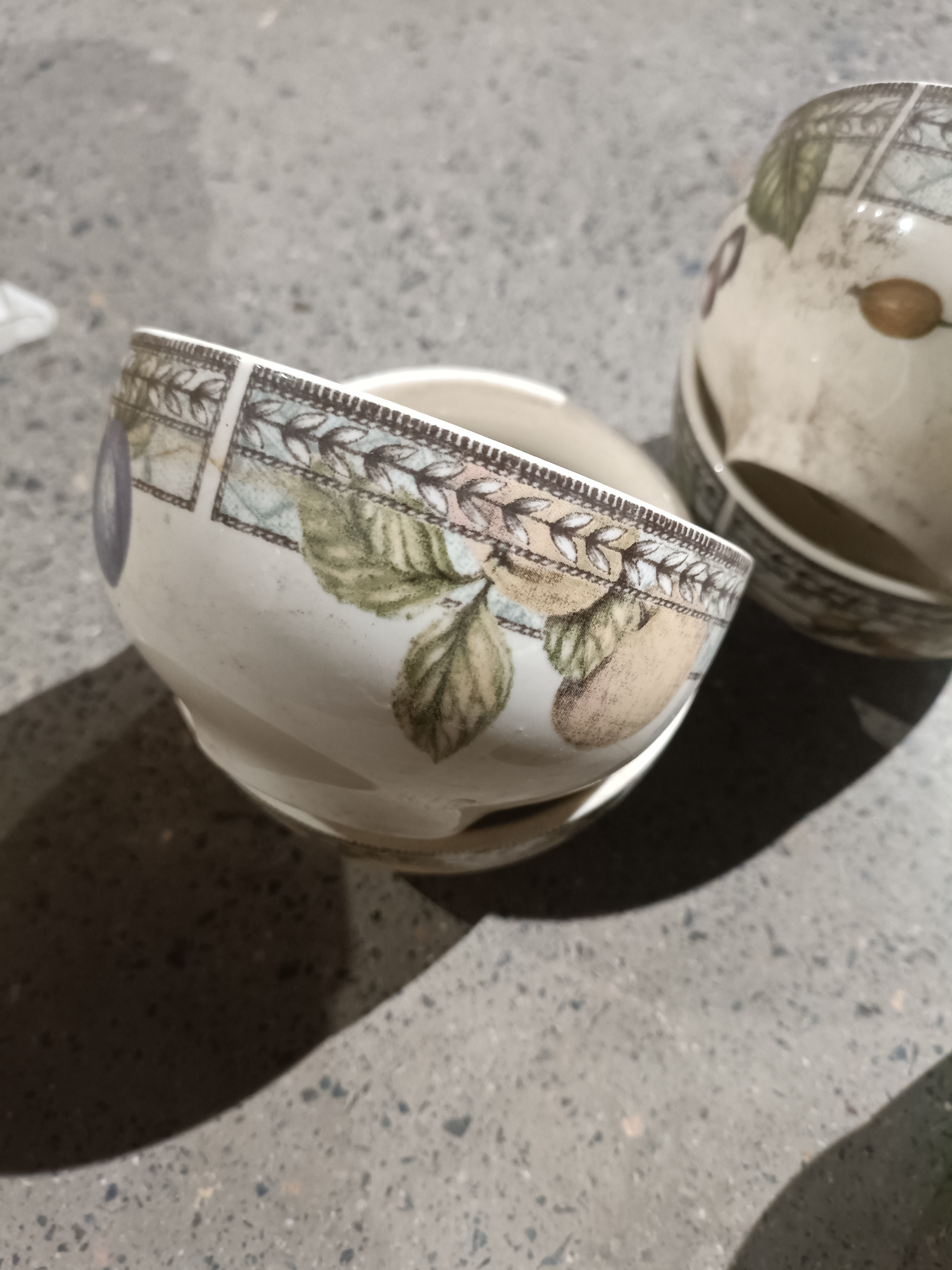 磁州窑出口尾货米饭碗一对《微瑕完美勿拍》