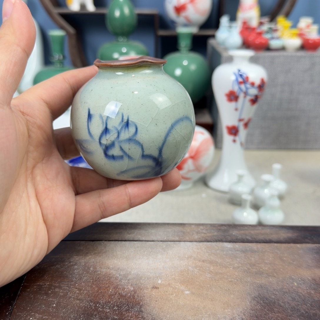 陶瓷手工小花器摆件