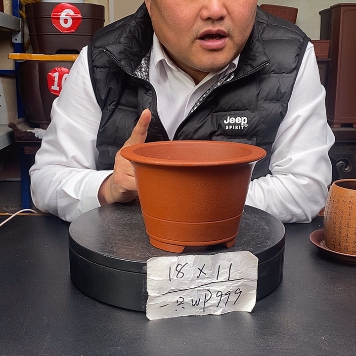 紫砂花盆货号一只WP999