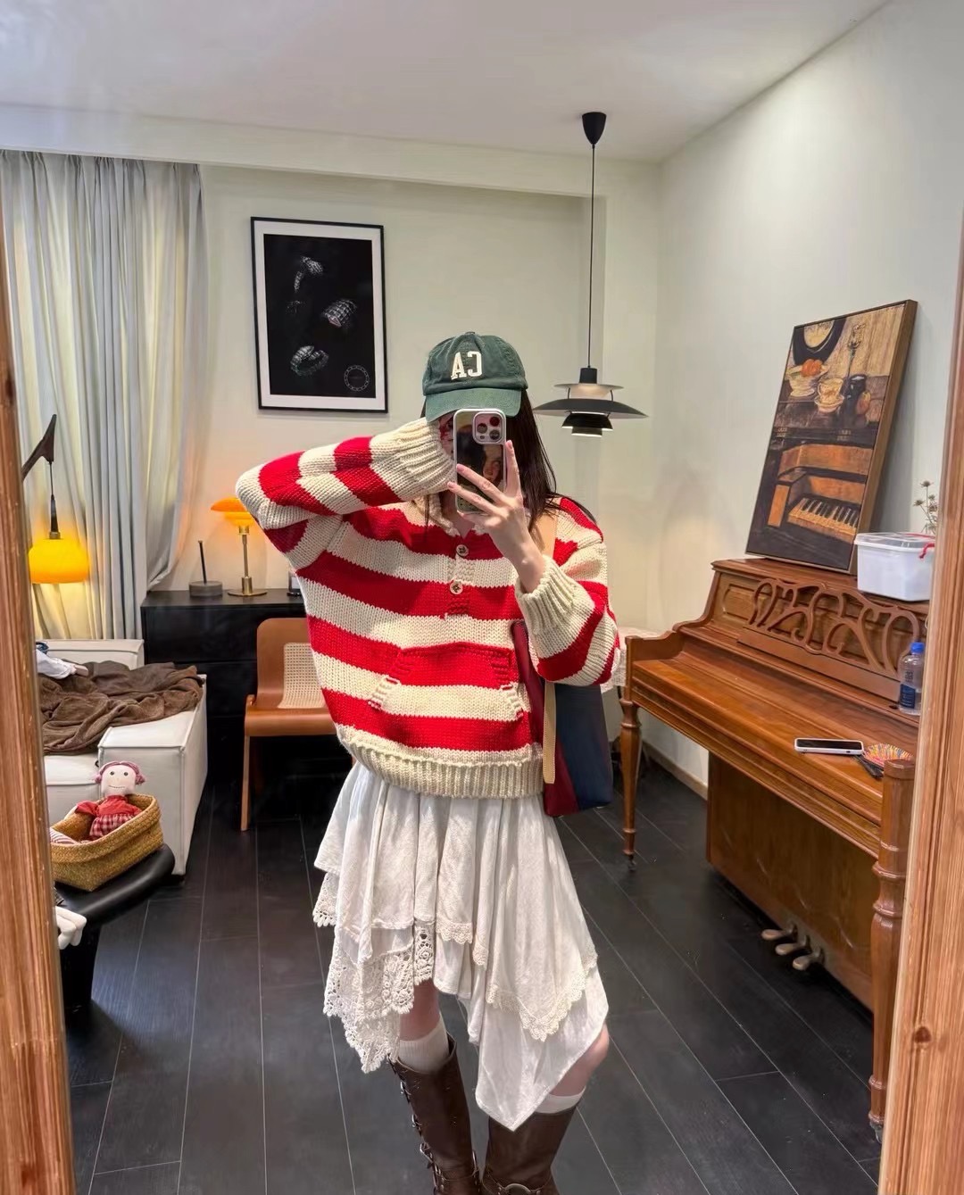 M001-200韩国定制系列实体店品质高级设计感女装冬季加厚长袖上衣