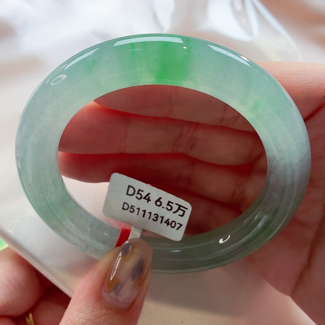 翡翠未镶嵌手镯（圆镯）22（19号）