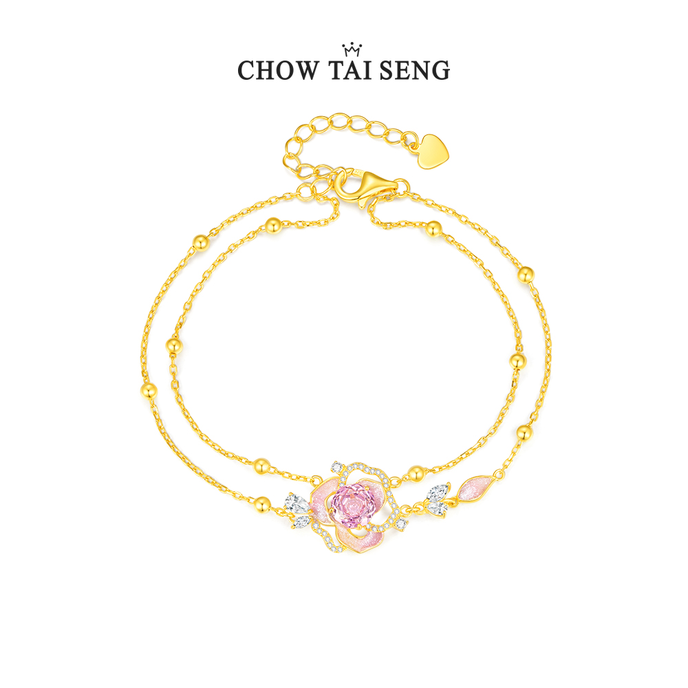 925银手链 【周大生】星辰玫瑰手链小众配饰设计感气质轻奢时尚手链