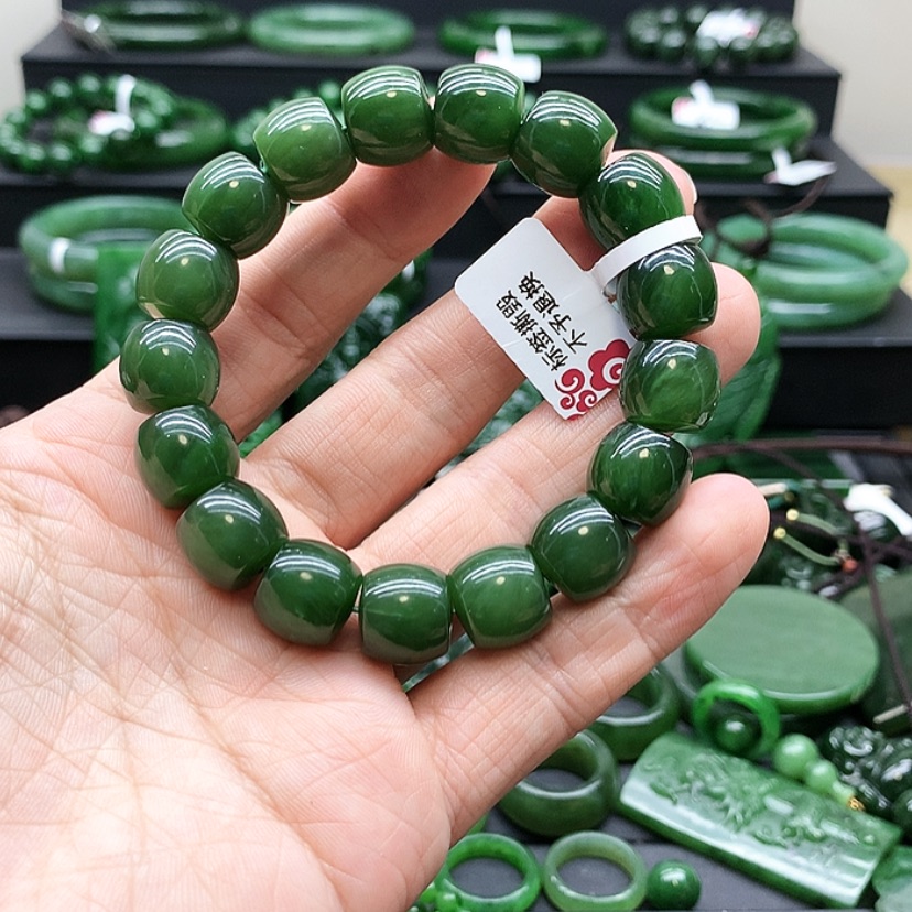 【闪购商品】和田玉（碧玉）手链未镶嵌大*人