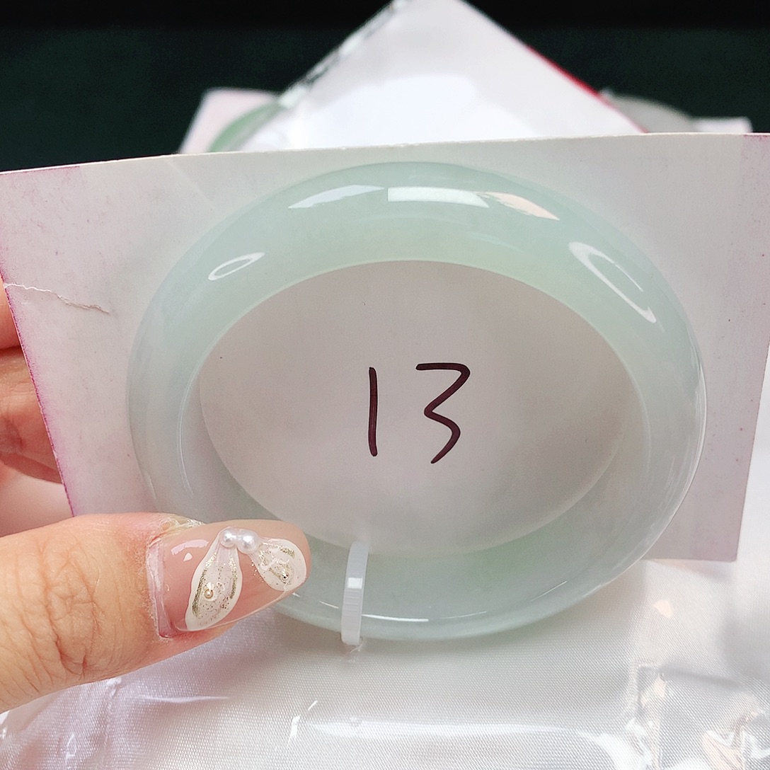 翡翠未镶嵌手镯正圈53.6