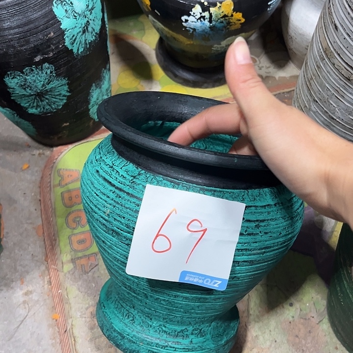 绿色火锅高19口17带孔