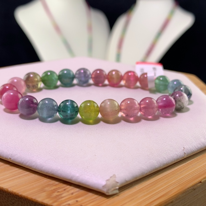 双色碧玺手链未镶嵌