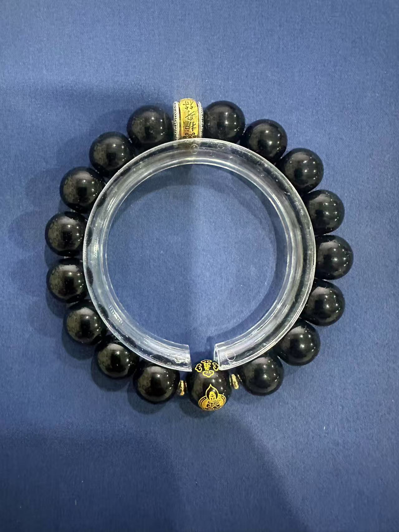 C345 黑曜石1.2cm单圈手串