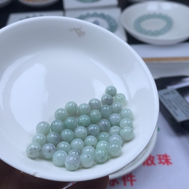 翡翠散珠50颗翡翠卡7.2
