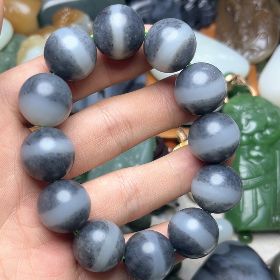 和田玉手串未镶嵌用****5