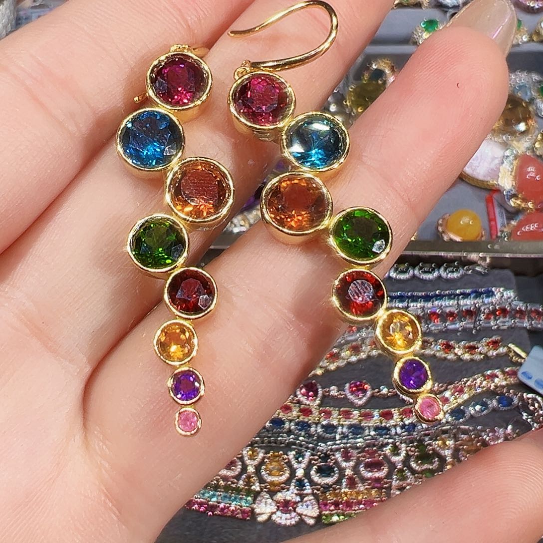 银S925镶嵌多宝石榴石