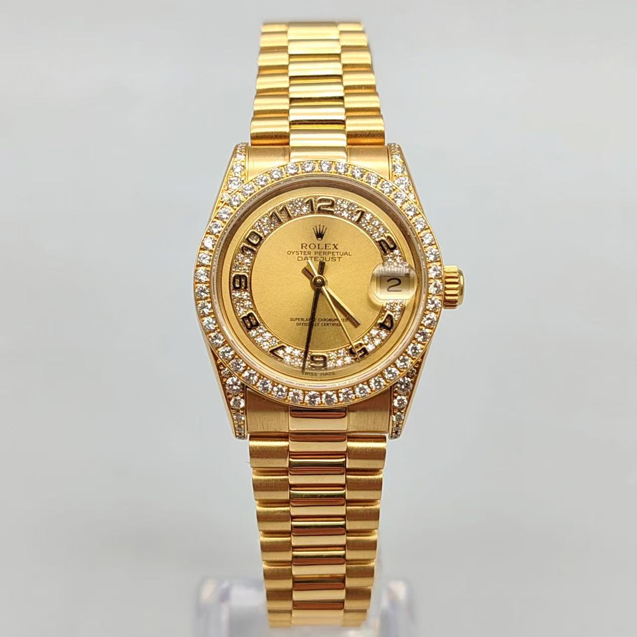 99新 Rolex/劳力士 日志型68158/31mm表径自动机械腕表原钻单表