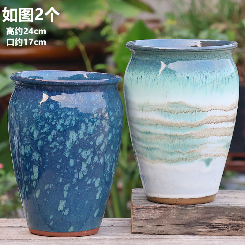 大号家用多肉兰花三角梅等盆栽中国风高花盆