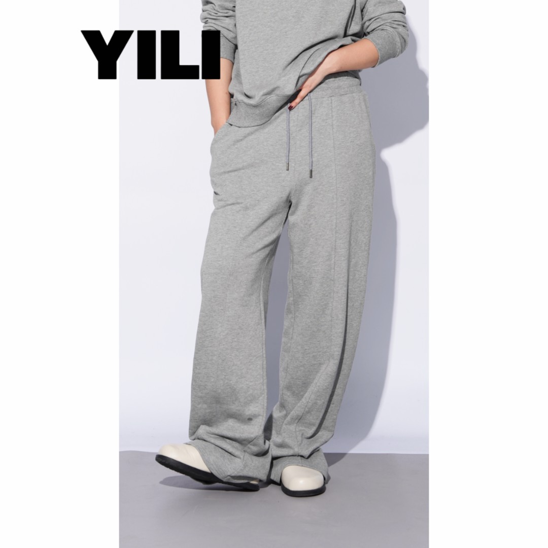 【YILI显瘦女装】大气简约百搭系绳休闲裤 Y0158