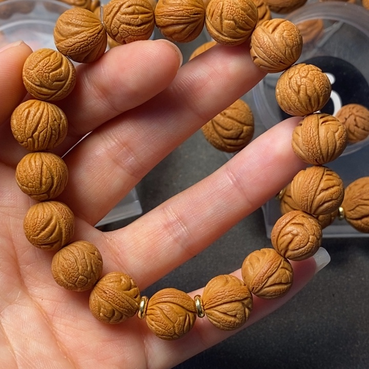 桃核手串秦岭龙纹桃核14尺寸