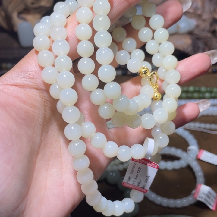 和***甜和田玉（糖玉）未镶嵌手链