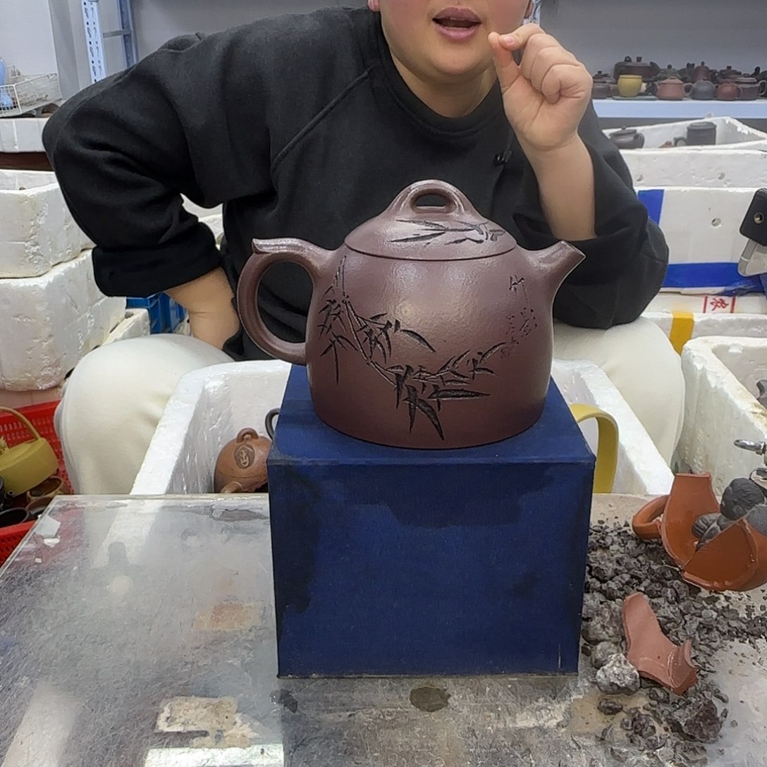 茶壶紫砂宜兴紫砂壶瑕疵处理